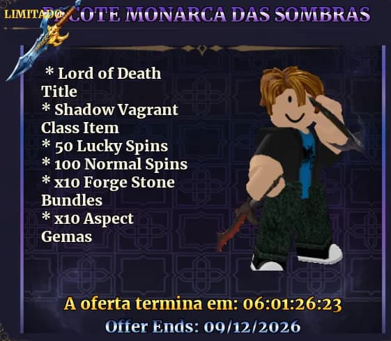 Pacote Monarca das Sombras