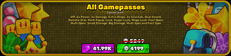 Pacote todas as Gamepasses