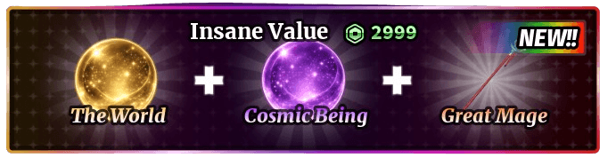 Pacote The World + Cosmic Being + Great Mage
