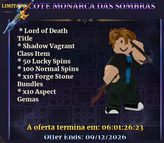 Pacote Monarca das Sombras