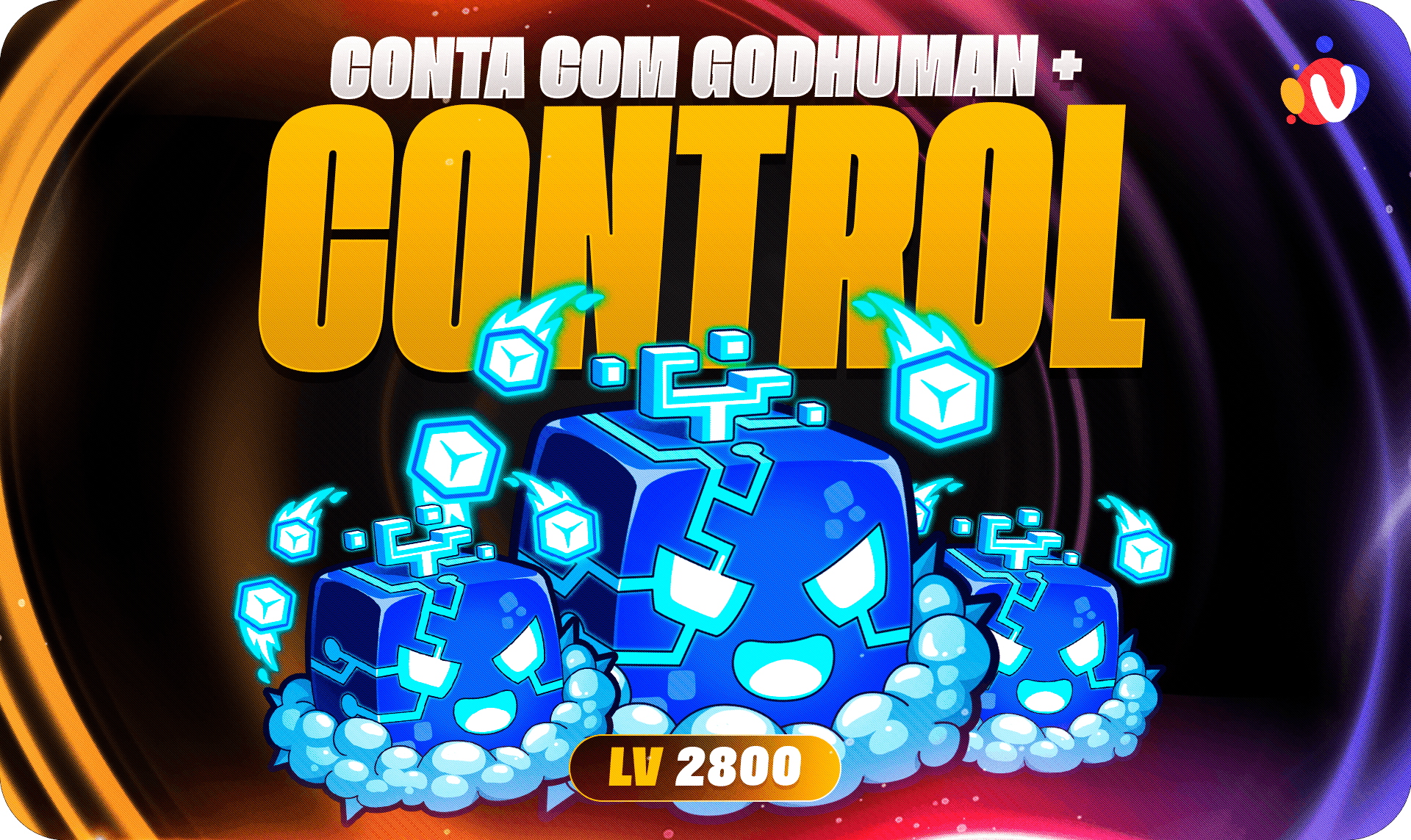 Nível 2800 + GodHuman + Control no Inventário