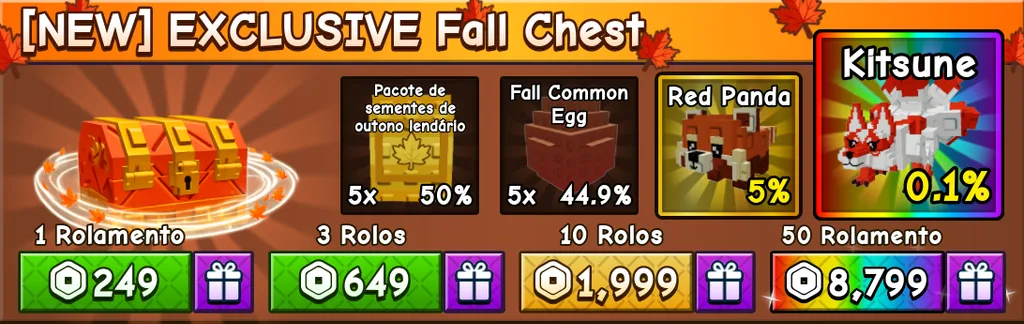 50 Baús de Outono Exclusivos