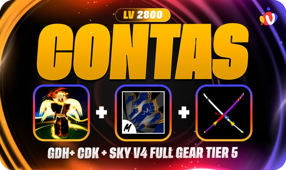 Nível 2800 + Anjo V4 T5 Full Gear + GodHuman + CDK + SG