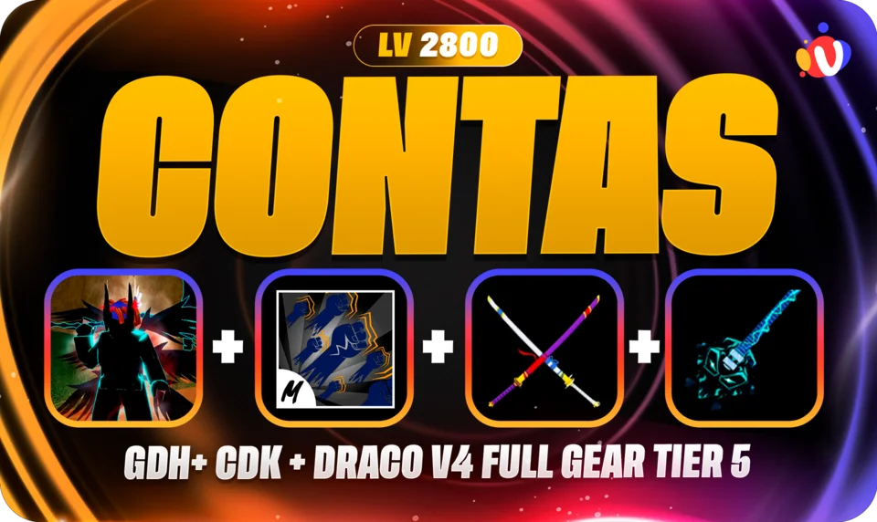 Nível 2800 + Draco V4 T5 Full Gear + Godhuman + Dough V2 CDK + SG